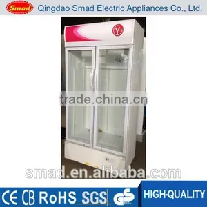 Double Doors Glass Soft Drink Display Refrigerator Showcase Quality Choice thumbnail-2