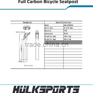 Carbon Seat Post Bike UD/3K Carbon Bicycle Seatpost 31.6x350mm MTB Seat Post thumbnail-2