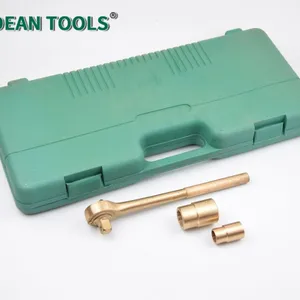 Non-Sparking Ratchet Wrench Certified Standard Compliant, Aluminum Bronze, 1/2