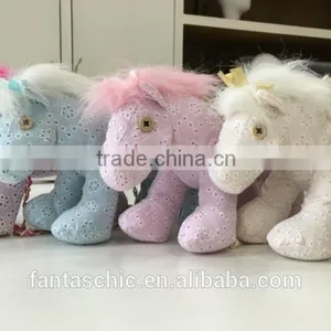2016 Hot Sale Sprinting Embroidered Standing Stuffed Plush Toy Horse With a Bag thumbnail-1