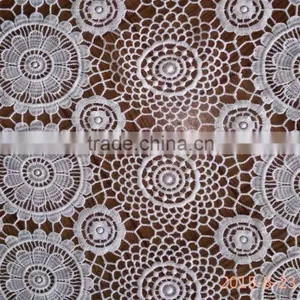 2016 Embroidery Polyester Full Lace/Milk Silk Water Soluble Full Lace Fabric For Garment Accessory thumbnail-4
