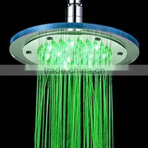 Color Changing Bathroom Top LED Rainfall Shower Head thumbnail-4
