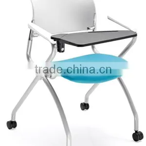 Mesh Fabric Office Chairs With Writing Board and Blue Color Seat thumbnail-1