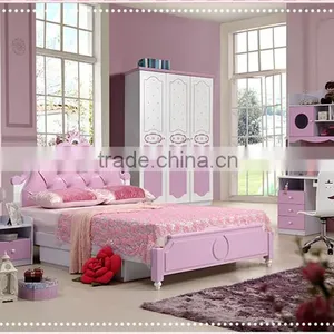 Popular Kids Furniture Pink Bedroom Set, Children's Furniture for Girls AET 15-2 thumbnail-1