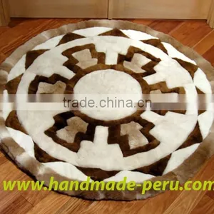 Round Alpaca Rug thumbnail-1