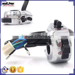 BJ-SW-002 Aftermarket Waterproof 12V Custom Universal Chrome Motorcycle Handlebar Switch thumbnail-1