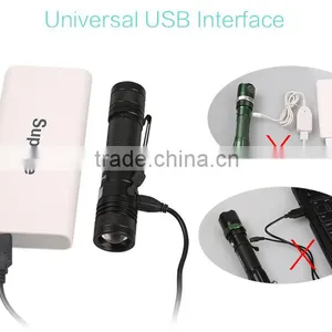 Good Quality Aluminum Durable USB Flashlight A2 thumbnail-5