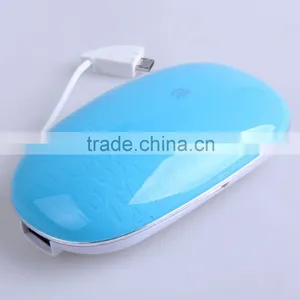 AWC808 5200mah Mouse Shape Cute Built in Cable Small Appliance Charger Portable Phone Charger thumbnail-3