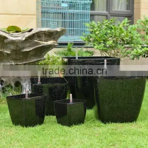 Flower Pot Painting Designs , Square Painting Flowerpot With Water Level Indicator thumbnail-1