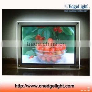New Edgelight Super Slim Wall Mounted Screw Crystal Led Panel Light Box and Picture Display Billboard thumbnail-1