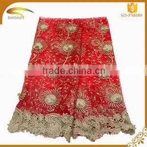 Wholesale High Quality Latest Italian Decorative Embroidery Stretch Silk Fabric Market in African thumbnail-4
