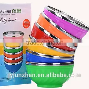 Stainless Steel Clorful Salad Bowl With Nice Design and High Quality Made by Junzhan Factory Directly thumbnail-3