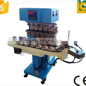 China High Speed Cd/dvd 6 Color Printing Machine Pad Printer for Sale LC-SPM6-150/20T thumbnail-2