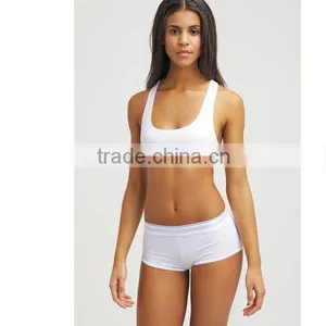 Professional OEM Women Sports Bra & Boyshort Underwear;Practice Swimming Bralette Bikini Tube Bra Custom Logo thumbnail-2