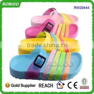 Girl Rainbow Sandal Shoe New Design,flat Ladies Fancy Sandal,EVA Flat Lady Sandal thumbnail-1