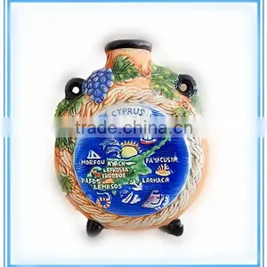 Cyprus Ceramic Souvenir Wine Bottle thumbnail-1