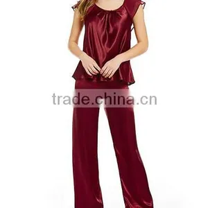 Summer Sleepy Satin Pajamas For Women Adult Sleepwear thumbnail-2