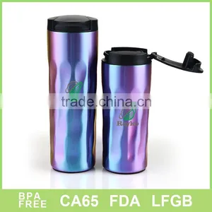 Rainbow Stainless Steel Vacuum Mug With PP Lid thumbnail-1