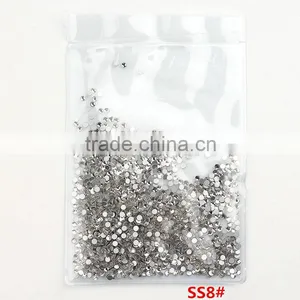 White Clear 1440pieces/bag Shining Flatback Non Hotfix Glue on Rhinestones Nail Art Crystal thumbnail-3