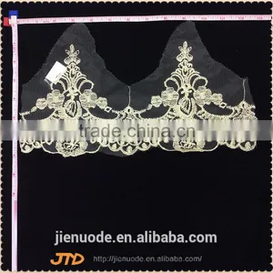 New Arrival Fashion Eco-Friendly Organza Soft Nylon Embroidery Lace Trim thumbnail-1