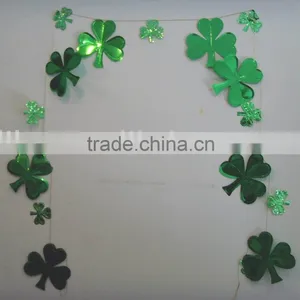 Foil Wall Decoration With Shamrock Shape/ St. Patrick's Day Party thumbnail-1