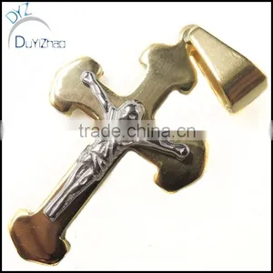 Fashionable Jewelry Stainless Steel 18K Gold Cross Pendant thumbnail-1