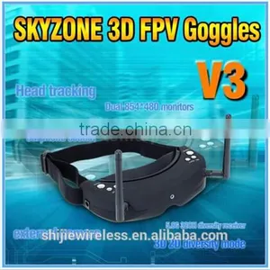 High Quality Skyzone SKY02 3D FPV Goggle/Video Glasses +Receiver Head Track JQ3V thumbnail-1