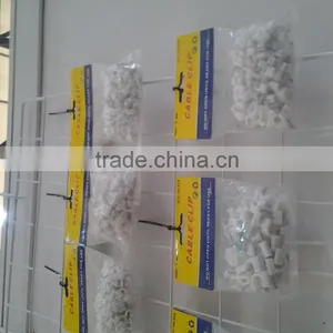 White Circle Nail Cable Clamps 12mm Packaging as Customer Requested thumbnail-2