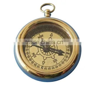 Solid Brass Titanic White Star Pocket Compass 13394 thumbnail-1