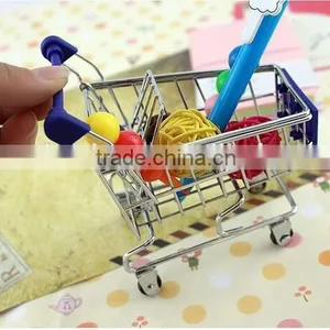 Mini Shopping Cart Trolley Supermarket Shopping Cart Model Metal Crafts Shopping Cart thumbnail-2