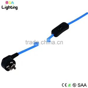 90 Degree Power Cord Plug With Braided Wire VDE thumbnail-2