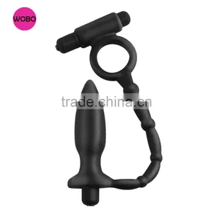 Silicone Anal Plug With Cock Ring Boys Sex Toys E016 thumbnail-1