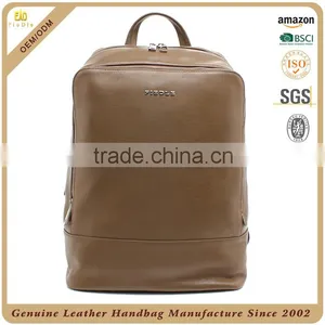 Guangzhou OEM Factory Custom High Quality Genuine Leather Women Travel Bag, Big Backpack, Pure Leather Fashion Backpack for Lady thumbnail-1