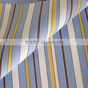 T-shirt Blue and White Stripe Fabric of Yarn Dyed thumbnail-1