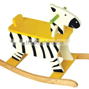 Professional Ride on Animal Toy Wooden Rocking Horse for Sale thumbnail-2