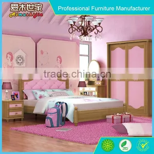 Cute Girls Pink Children Bedroom Furniture Twin Size thumbnail-1