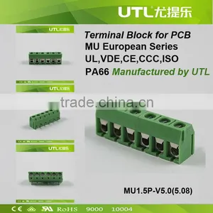 New Spring UTL Product MU1.5P-V5.0(5.08) PCB Barrier Mount Terminal Connector thumbnail-1
