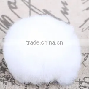 Customize Fashion Colorful Fluffy Ball Keychain / Rex Rabbit Fur Ball thumbnail-6