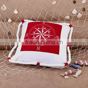 Handmade Compass Pillow Embroidery Designs Cushion Cover thumbnail-3