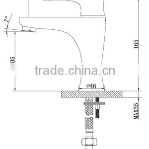 Elegant Single Lever Golden Plated Basin Faucet 80 1101G thumbnail-2