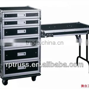 5 Drawers Flight Cases With a Side Working Table thumbnail-1