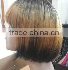 Hot Sale Short Bob Style Ombre Wig High Temperature Resistant Japanese Fiber Synthetic Bob Wig thumbnail-2