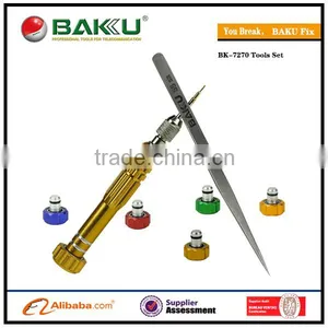 BAKU High Qualtiy Precision 2 In 1 Screwdriver Set With Tweezer Repairing Screwdrive Set BK-7270 thumbnail-6