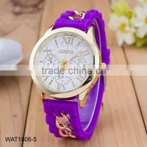 Custom Wrist Watch Silicone Rubber Wristband Watch thumbnail-6