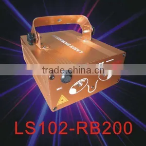Red and Blue 200mW Multi Grating Effects Laser Light With Step Motor thumbnail-1