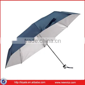 Factory Price Anti-UV Coated Polyester Manual Open 3 Collapsible Umbrella thumbnail-2