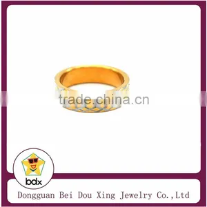 HOT Design18K Gold Silver Plated Fish Scale Fish Skin Fashion Men Women Ring thumbnail-2