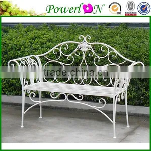 Vintage Stackable Wrought Iron Garden Bench thumbnail-1