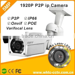 H.264 Video Alarm Outdoor HD Network Camera Bullet POE 5mp ip Cam hd thumbnail-1