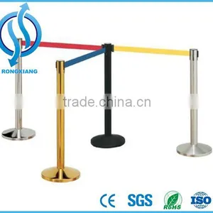 Black Double Line Retractable Belt Barrier thumbnail-1